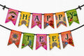 Happy Teej Bunting Banner, Multicolour Decorative Paper Flag (Banner Only)