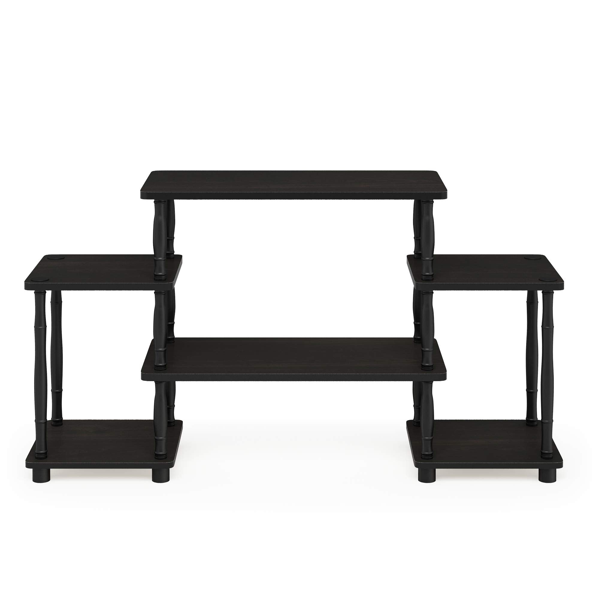 Furinno Turn-N-Tube No Tools Entertainment Center, Classic Square Corner, Espresso/Black