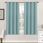 H.Versailtex Window Treatment Blackout Thermal Insulated Room Darkening Solid Grommet Curtains / Drapes For Bedroom (Set Of 2 Panels,52 By 63 Inch Long, Mineral Blue)