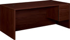 Hon 10585Rnn 10500 Series Large "L" Or "U" Right 3/4-Height Ped Desk, 72W X 36D, Mahogany