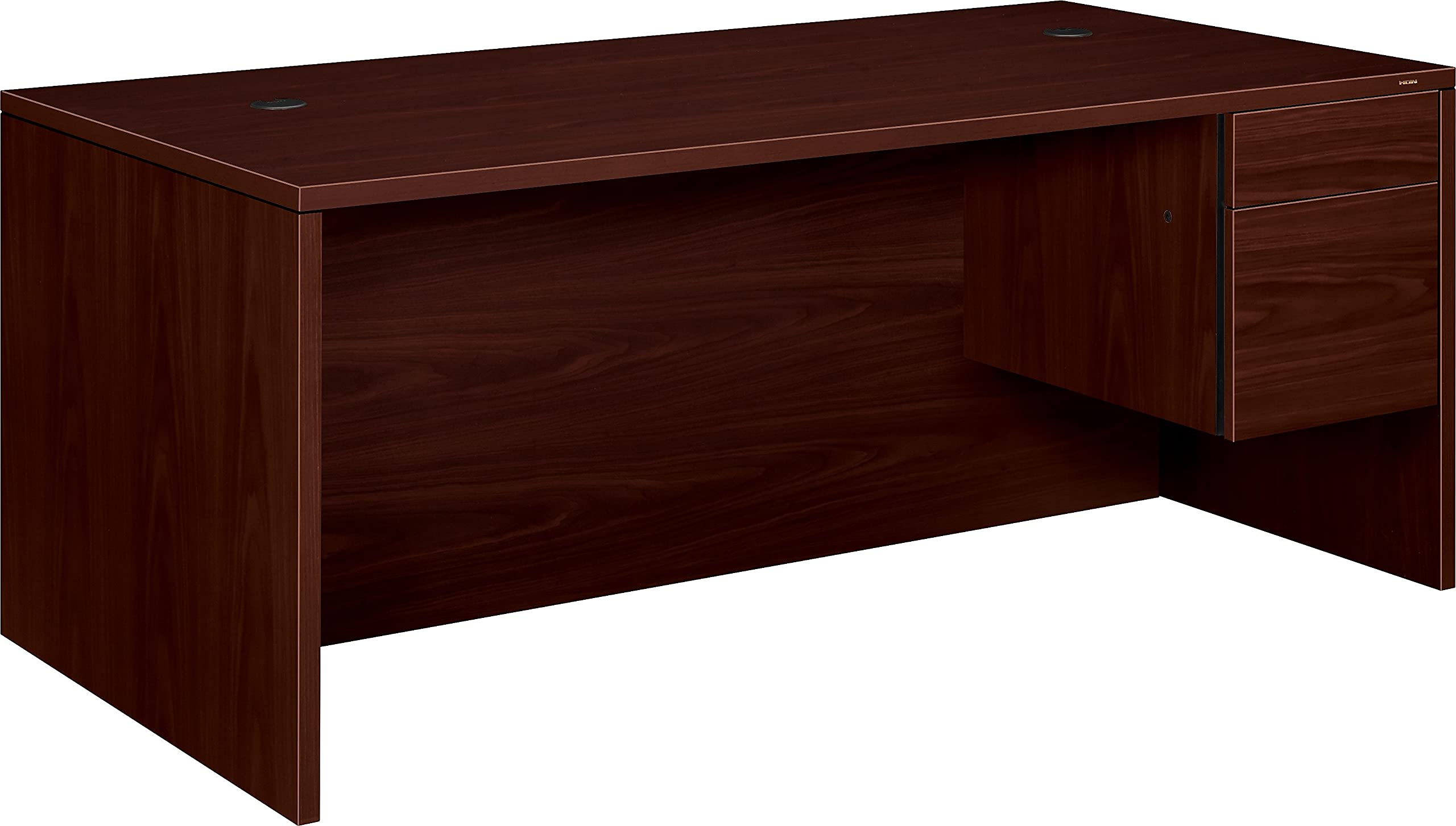Hon 10585Rnn 10500 Series Large "L" Or "U" Right 3/4-Height Ped Desk, 72W X 36D, Mahogany