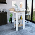 Kitchen Island 23 Inches Dozza with Single Drawer and TwoTier Shelves  White/Light Oak