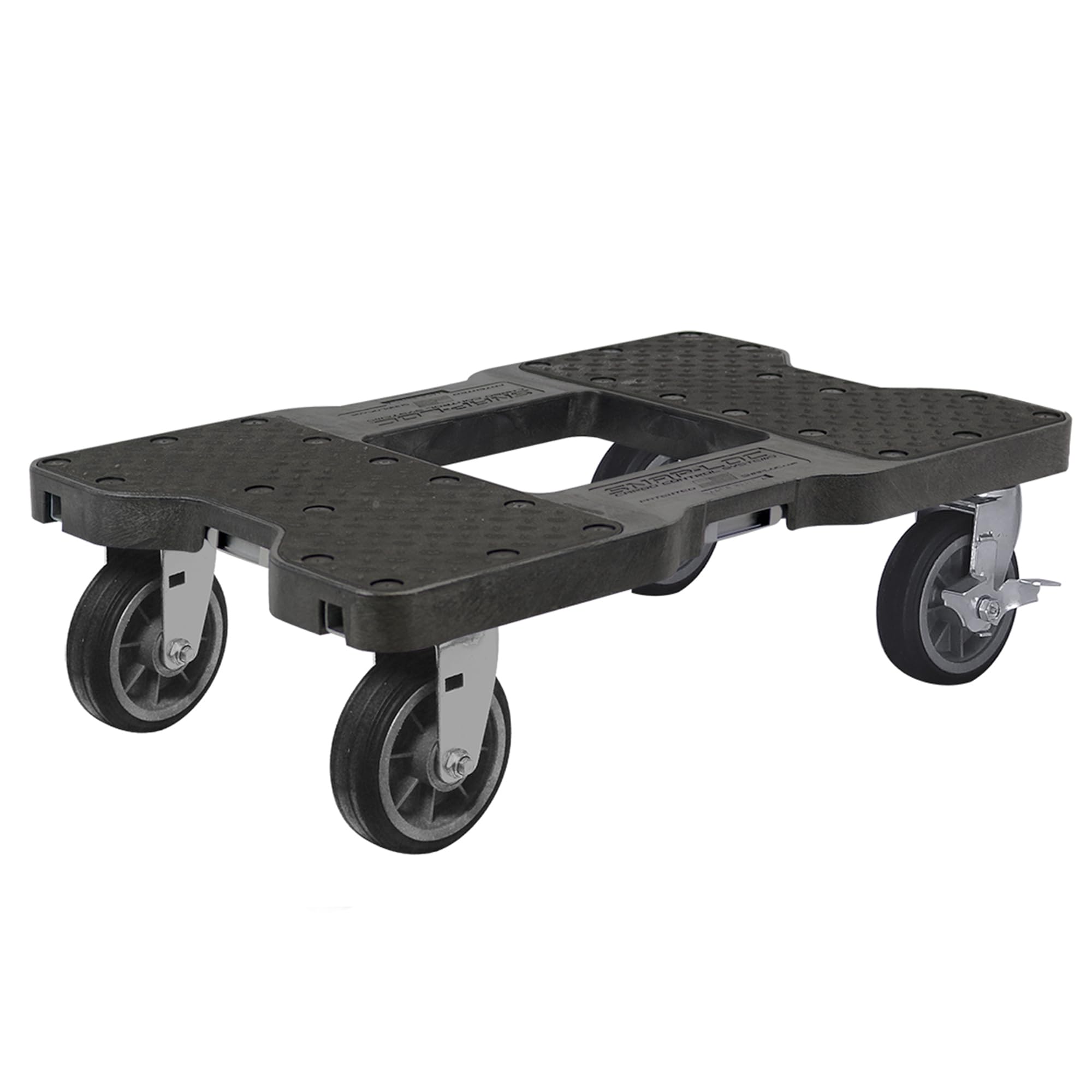 SNAP-LOC, All Terrain 4 Wheel Heavy Duty Dolly Cart, 6 Inch Casters, E Strap Attachment Included, 1,500 lb Capacity, Made in USA