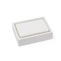 Yew Design - Matte White Square Soap Dish for Bathrooms and Kitchens