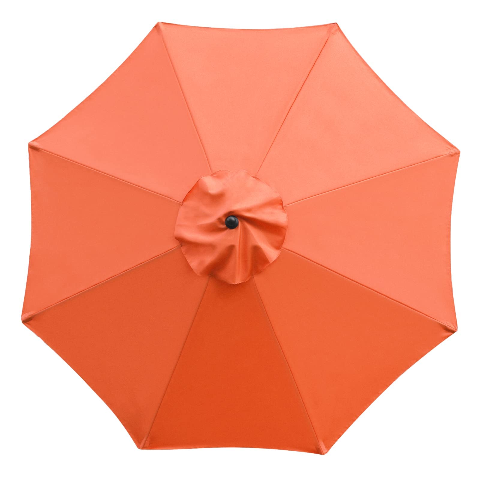 Sunnyglade 9Ft Patio Umbrella Replacement Canopy Market Umbrella Top Outdoor Umbrella Canopy With 8 Ribs (Orange)