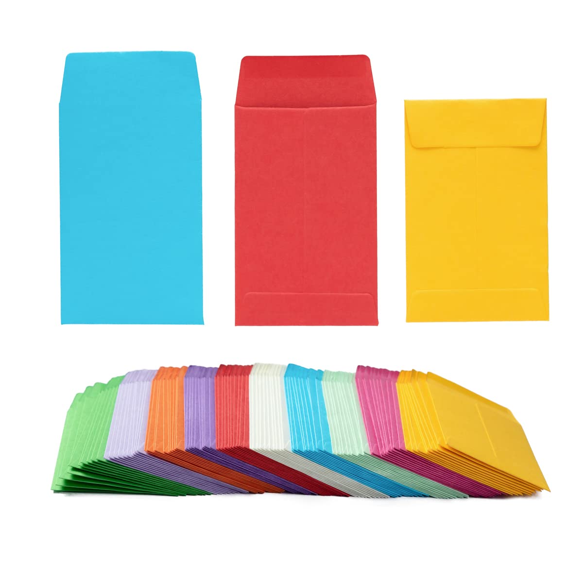 1000 Pieces Colorful Small Coin Envelopes Self-Adhesive Seed Envelopes Mini Parts Small Items Storage Packets Envelopes For Gard