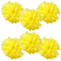WYZworks Set of 6 - Lemon 14 - (6 Pack) Tissue Pom Poms Flower Party Decorations for Weddings, Birthday, Bridal, Baby Showers, N