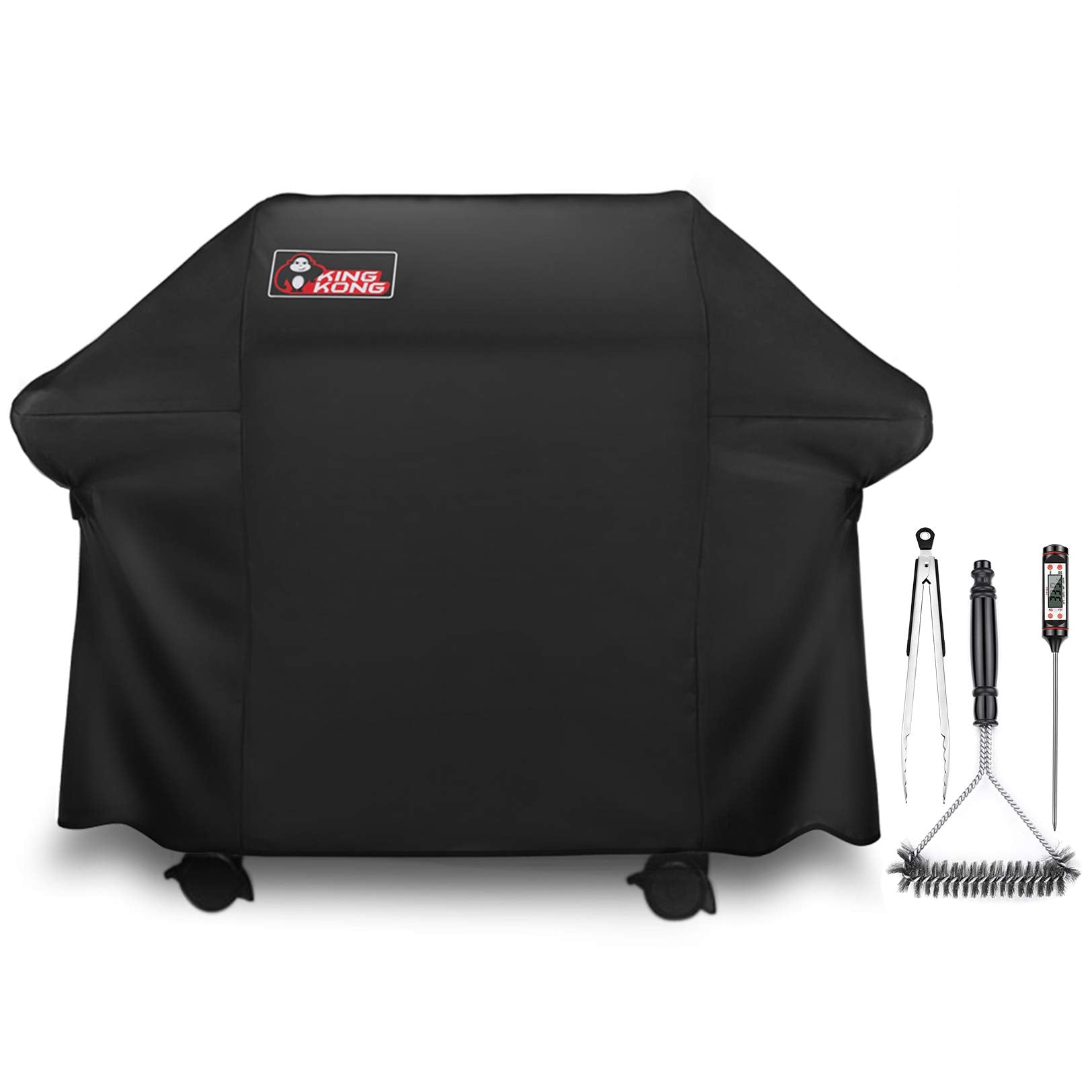 Kingkong Gas Grill Cover 7553 | 7107 Cover For Weber Genesis E And S Series Gas Grills Includes Grill Brush, Tongs And Thermomet