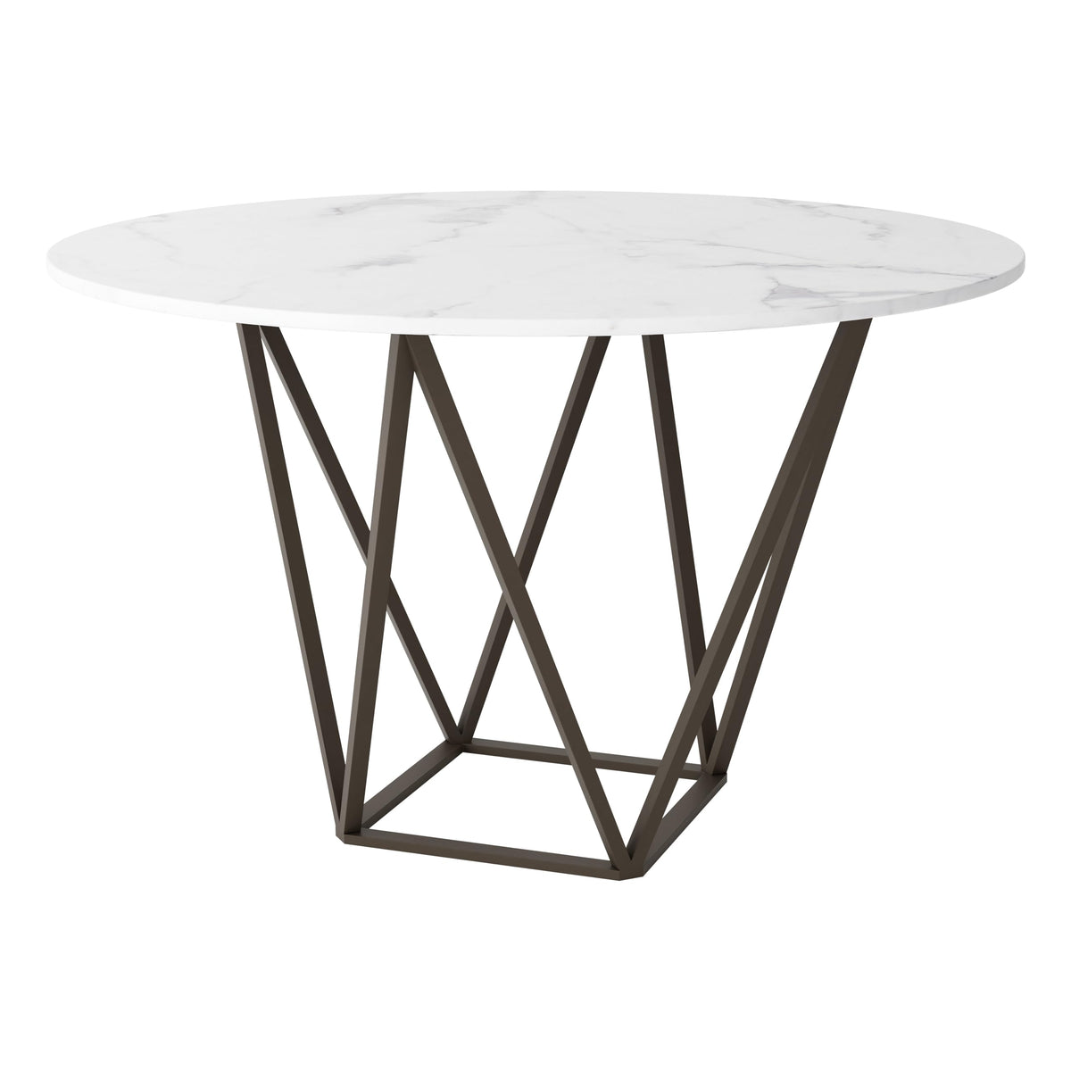 Tintern Dining Table White & Antique Brass