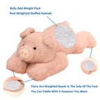 Doireum Weighted Stuffed Animals, 3.3 Lbs Weighted Pig Stuffed Animal Toy Pig Weighted Plush Animals Throw Pillow Gifts For Boys