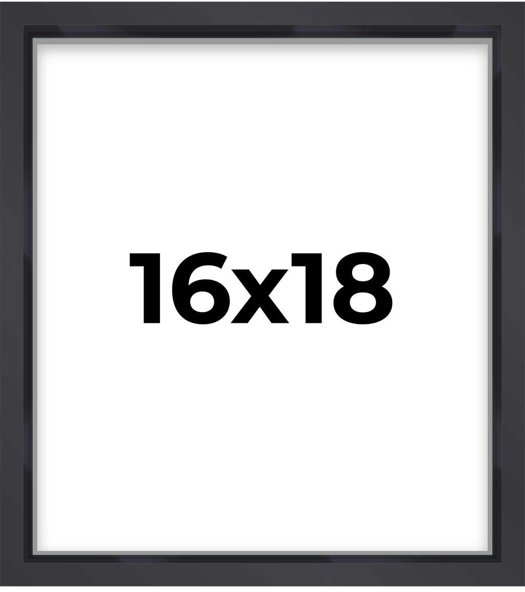 16x18 Shadow Box Frame Contemporary Black | 1'' Depth of Usable Space| Interior Size 16x18 or 18x16 Inches| UV Resistant Acrylic