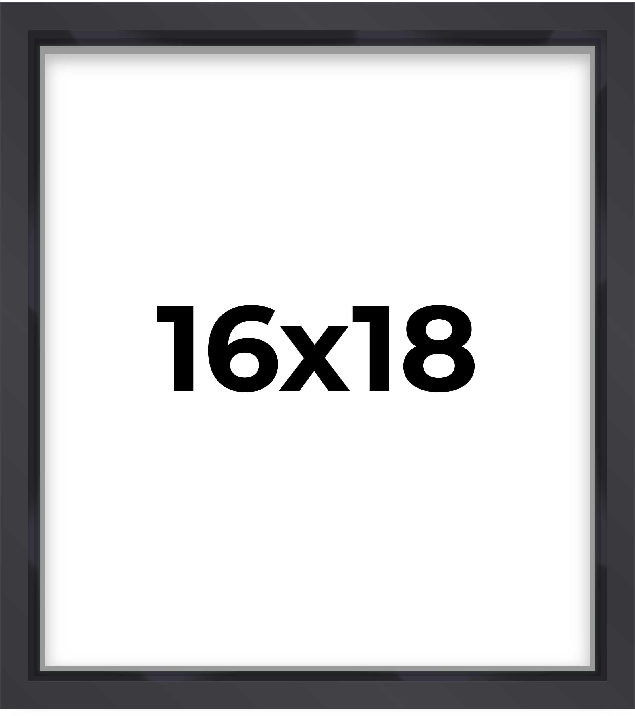 16x18 Shadow Box Frame Contemporary Black | 1'' Depth of Usable Space| Interior Size 16x18 or 18x16 Inches| UV Resistant Acrylic