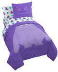 If Imaginary Friends Twin Comforter Set - Purple 5 Piece Bed Set Includes Sheet Set & Pillow Covers - Super Soft Kids Bedding Fe