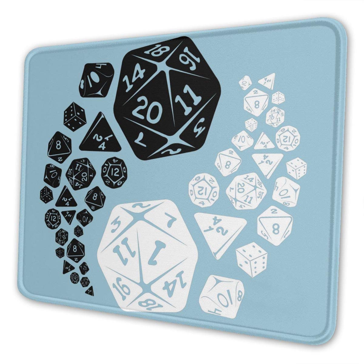 Washable Mouse Pad - Dungeons And Dragons Yin Yang Non-Slip Gaming Mousepad - 7.9 X 9.5 In X 0.12'(3Mm Thick)- Rectangle Rubber