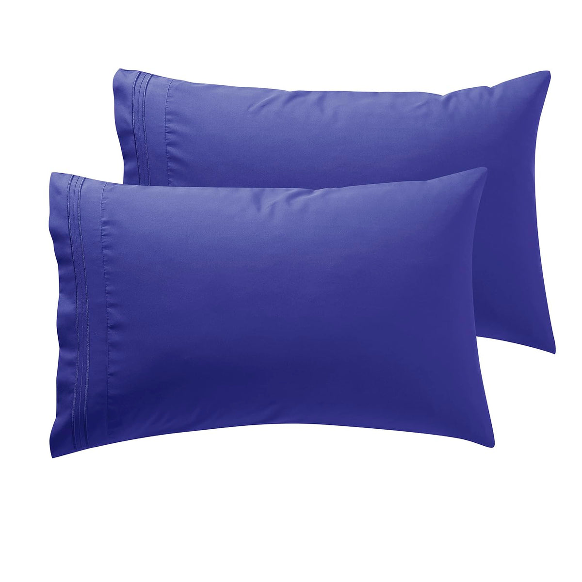 Nestl Royal Blue King Pillow Cases 2 - Soft King Size Pillow Case, 1800 Brushed Microfiber Pillowcases, Envelope Closure Pillowc