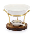 JUXYES Romantic Ceramic Tealight Wax Melt Warmer, Non Elecric Essential Oil Warmer Candle Fragrance Warmer Aromatherapy Wax Cand