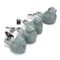 OwnMy Set of 4 Tablecloth Weights Clip on, Pendant Tablecloth Weights Kit with Cast Iron Antique Birds, Cloth Weights Clip for O