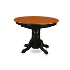 East West Furniture KENL5-BLK-W 5 Piece Kitchen Table Set for 4 Includes an Oval Dining Table with Butterfly Leaf and 4 Dining Room Chairs, 42x60 Inch, Black & Cherry