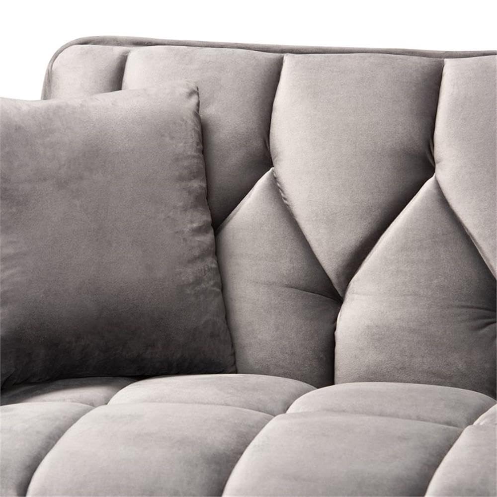 Baxton Studio Galena Black Finished Sectional Sofa with Right Facing Chaise