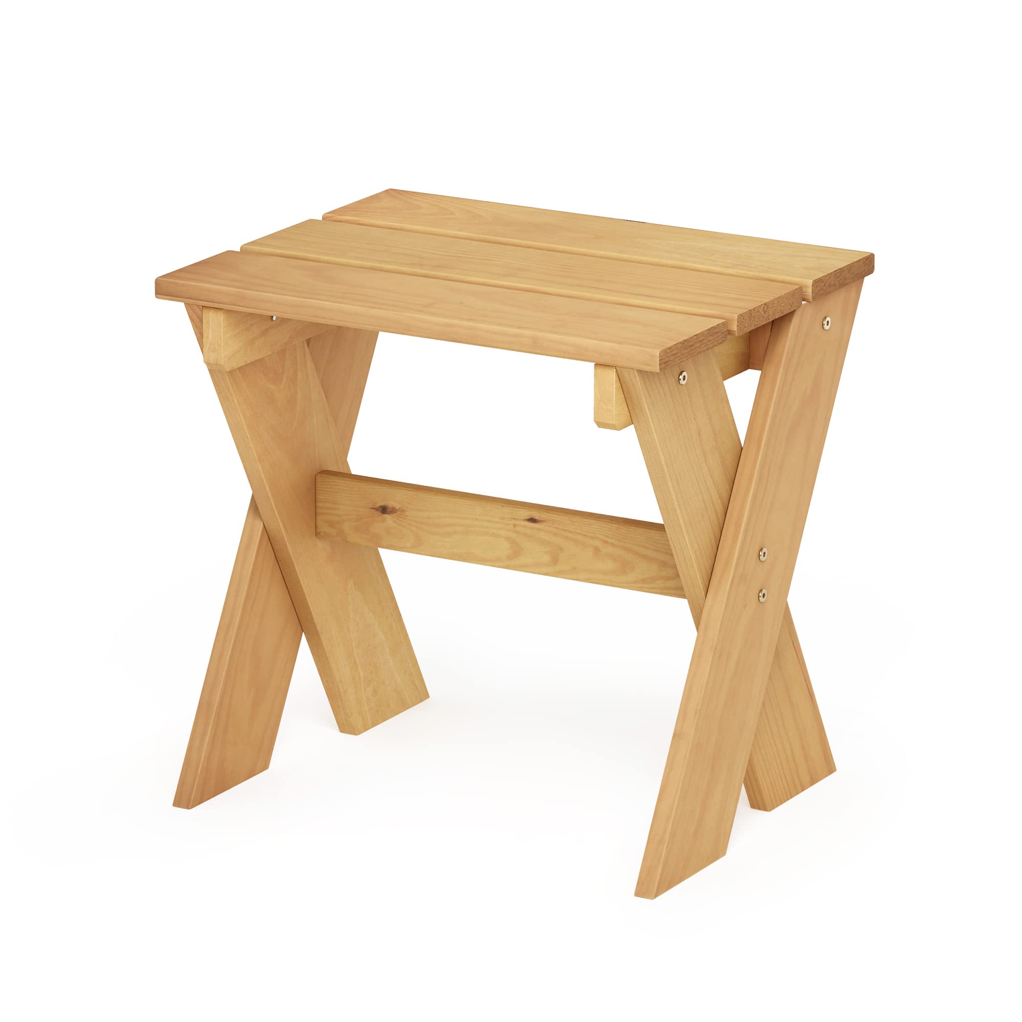 Furinno Tioman Outdoor Side Table Flower Stand, Pine Wood
