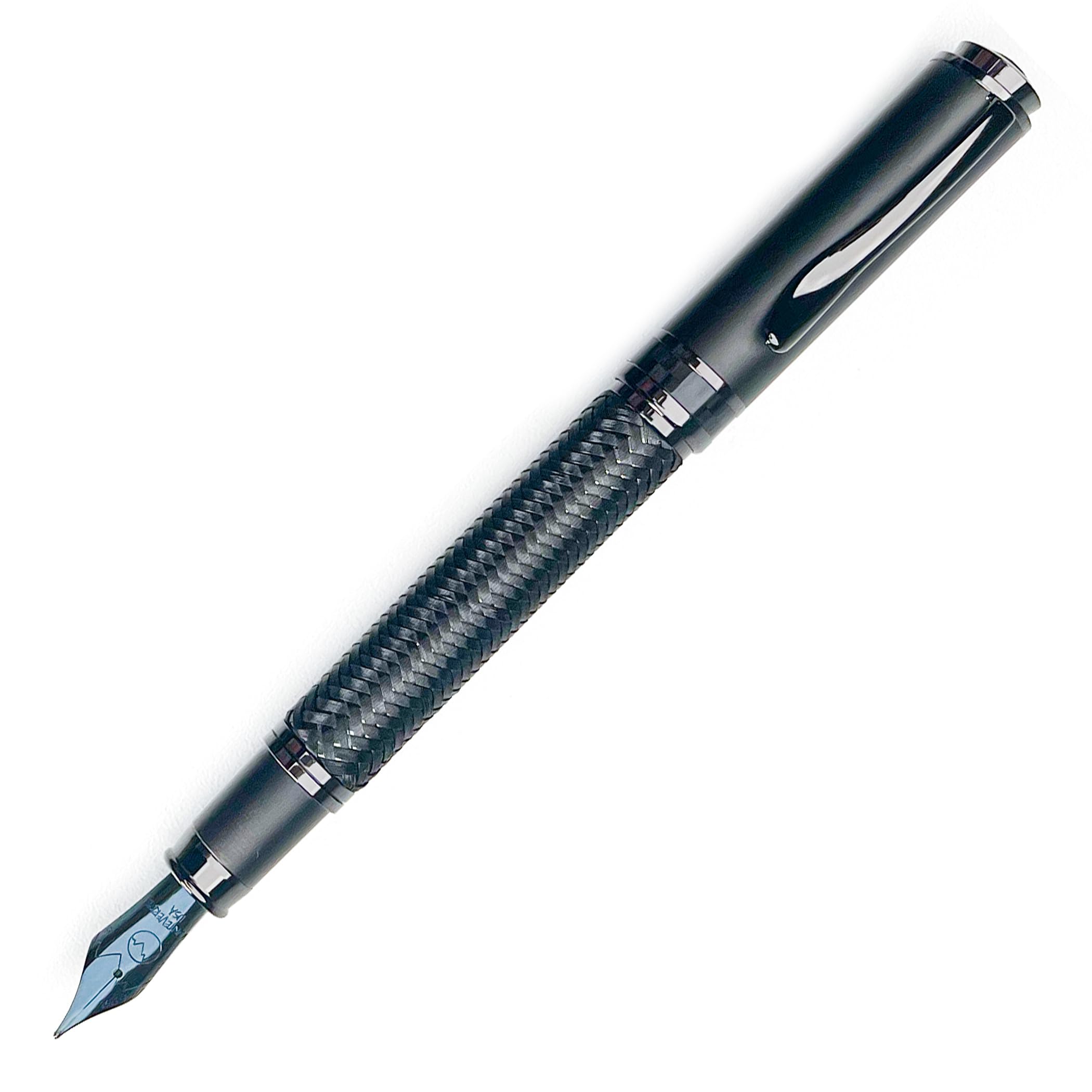 Monteverde Innova Formula M Fountain Pen, Black - Stub Nib, Luxury Pen With Durable Pvd Coating, Refillable, Jowo Stainless Stee