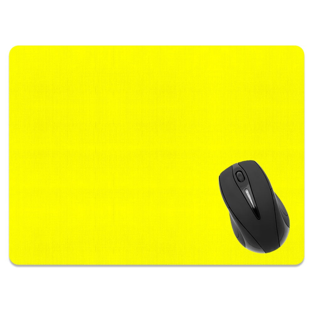 Fincibo Extra Large (X-Large) Size Non-Slip Rectangle Mousepad, Solid Bright Yellow Mouse Pad For Home, Office And Gaming Desk