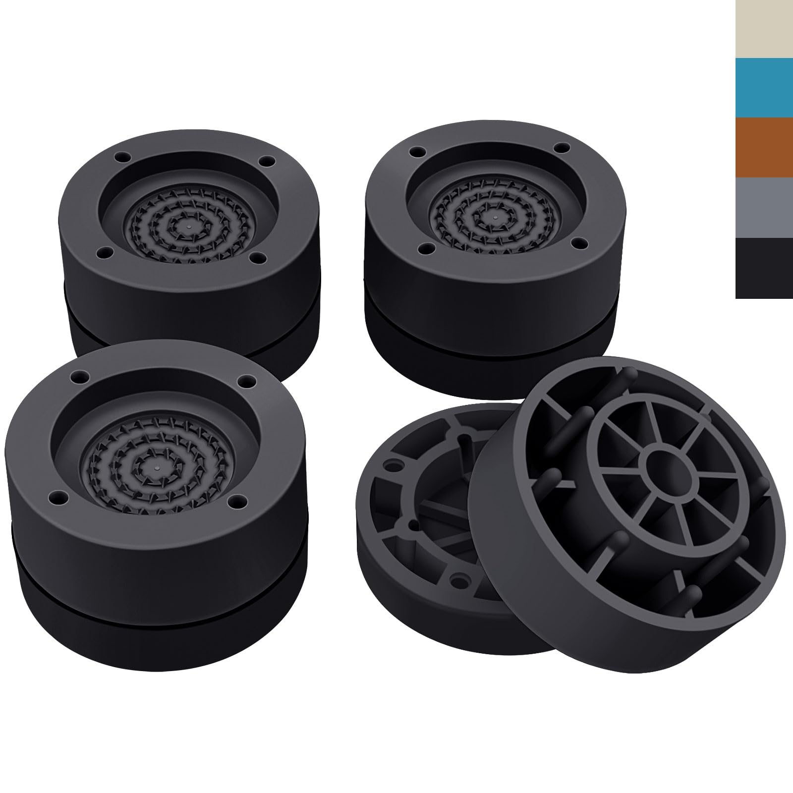 Annkut Furniture Risers 1 Inch,Round Bed Risers Heavy Duty For Chair Table And Desk Legs Elevation, Bed Lifts Risers(Pack Of 4 R