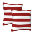 Red And White Stripes Throw Pillow Cover Cushion Modern Farmhouse Pillow Covers 18X18 In Soft Pillow Cases Decor For Couch Sofa