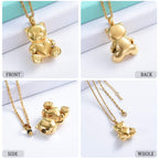 Cremation Jewelry Urn Nekclaces For Ashes For Women Gilrs Teddy Bear Keepsake Memorial Necklace For Human Pet Baby Ashes