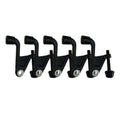 Jumbo Hinge Pin Door Stop Wall Protector With Rubber Tip, Design House Matte Black Adjustable Door Stoppers, 5-Pack, 189076
