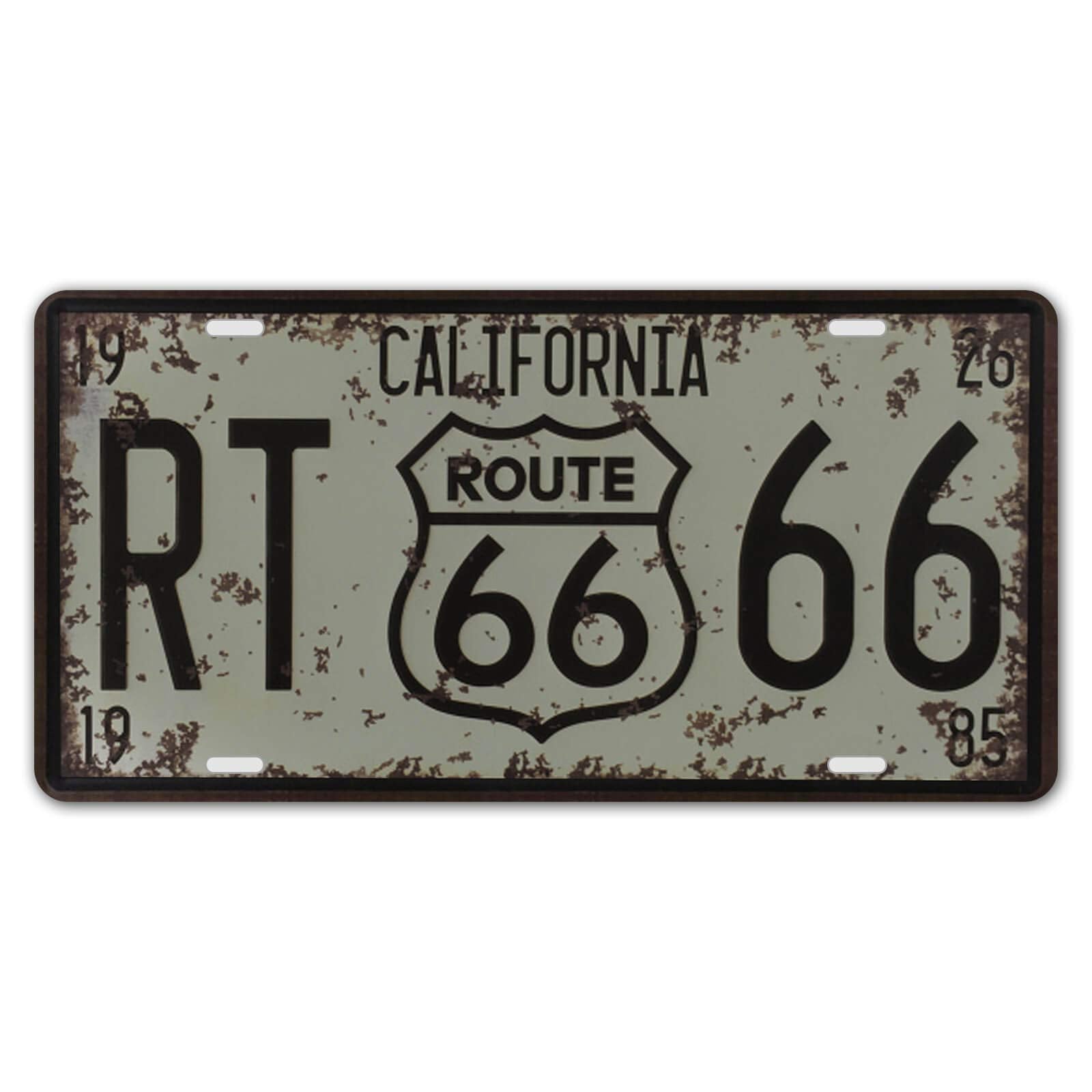 Agedsign Wall Decor Metal Signs California RT Route 66 United States,Vintage Auto License Plate Embossed Tag Size Home Pub Bar T