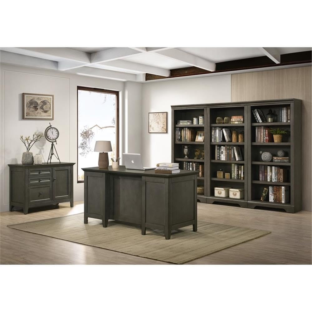 Intercon San Mateo Home Office 41" Wide Credenza with 4 Legs, Gray Furniture