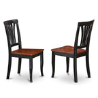 East West Furniture DLAV5-BLK-W 5 Piece Dining Set Includes a Round Dining Room Table with Dropleaf and 4 Kitchen Chairs, 42x42 Inch, Black & Cherry