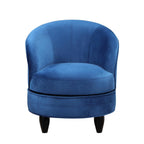 Steve Silver Furniture Sophia Accent Blue Velvet Chair, 360-Degree Swivel, Transitional Style, for Living Room, Bedroom, Makeup Room, Office, Lounge Chair, 28.75" L x 28.25" D x 32" H, Blue