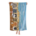 Cat Beach Towel for Women, Microfiber Beach Towels for Adults, Cute Personalized Beach Towels Bulk, Big Extra Large Beach Towels
