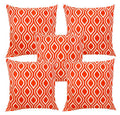 Pink Parrot Printed Cotton Cushion Cover 16X16 Inch Set Of 5 PcsP01