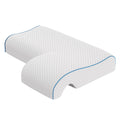 Mars Wellness Memory Foam Cuddle Pillow - Ergonomic Anti Pressure Couples Pillow With Arm Hole - Great For Cuddling, Neck & Shou