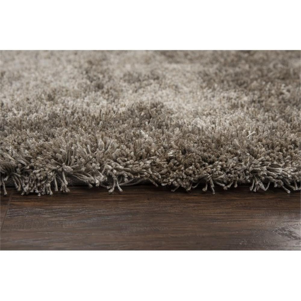Rizzy Home Alora Decor Oregon 5'X7'6" Solid Shag Beige/Tone On Tone Tufted Area Rug