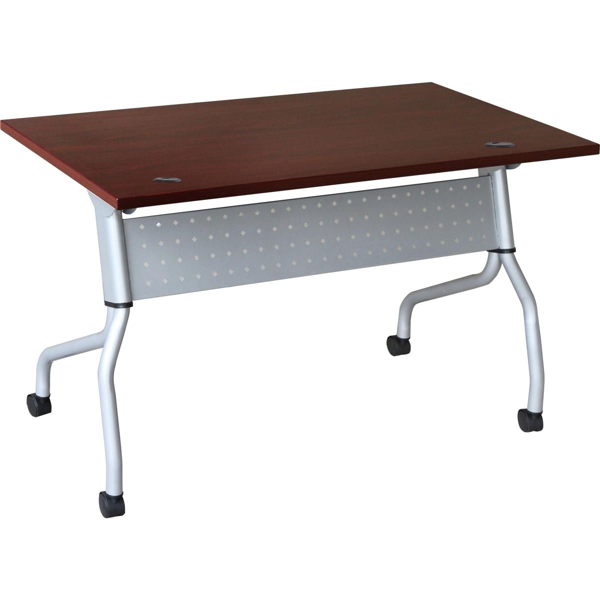 Lorell Llr60722 Flip Top Training Table, 24.25&quot; Height X 12.76&quot; Width X 27.01&quot; Length, Mahogany