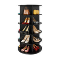 SpaceAid 5 Tier Rotating Shoe Rack Tower, Spinning Shoe Display Lazy Susan, Revolving 360 Shoe Rack Storage Round Carousel, Vert
