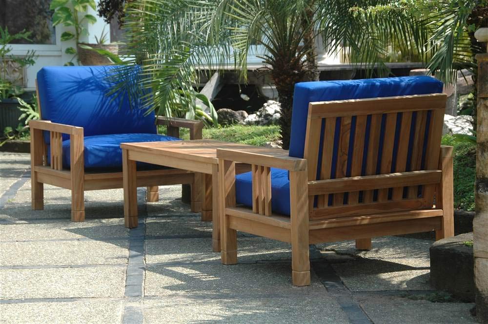 Anderson Teak SET-257 - No Cushion South Bay Deep Seating Collection