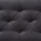 Baxton Studio Linda Modern and Rustic Charcoal Linen Fabric Upholstered and Greywashed Wood Storage Bench