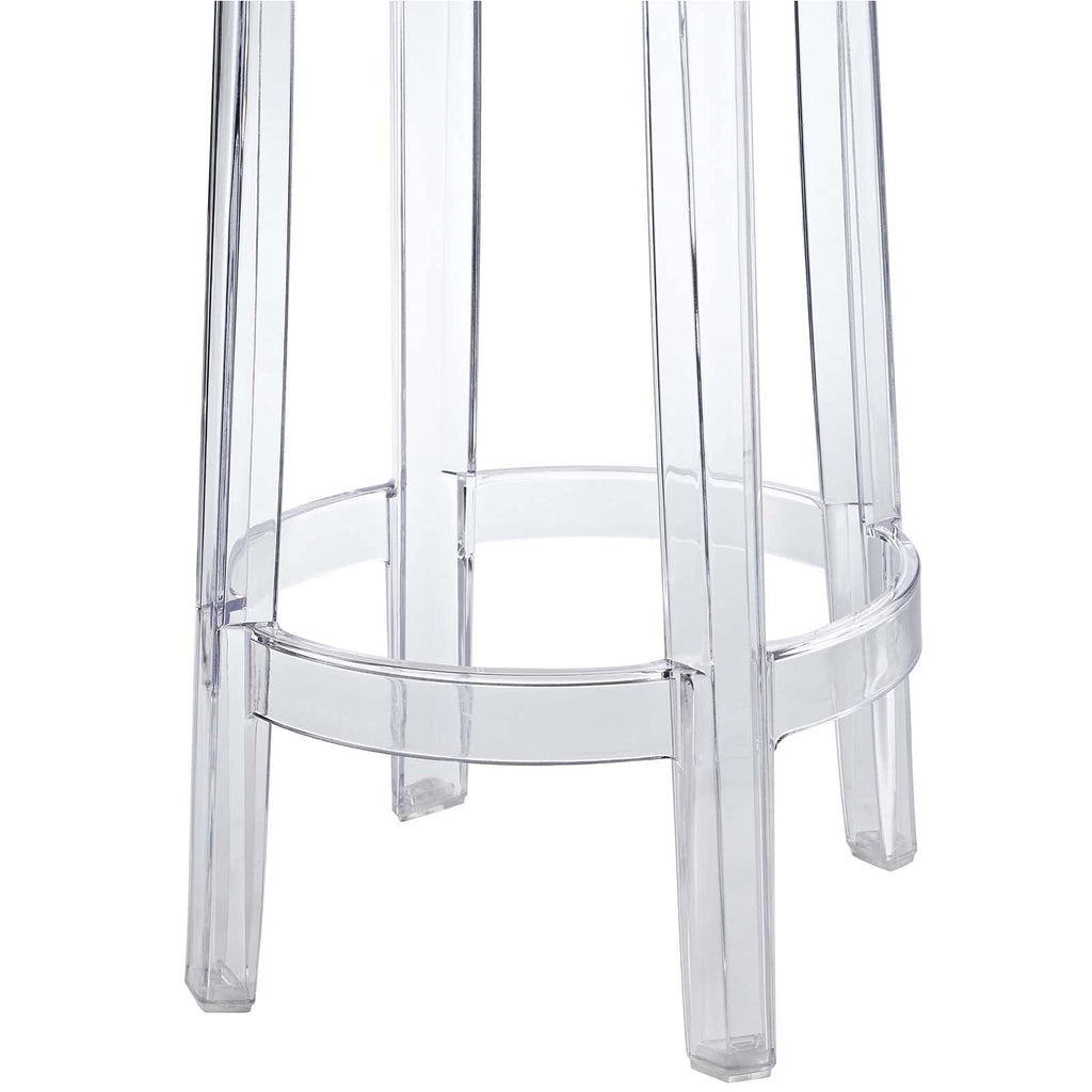 Modway Casper Modern Acrylic Counter Bar Stool in Clear - Fully Assembled