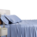 Royal Tradition Viscose from Bamboo Bed Sheets, King, Solid Periwinkle, Super Soft and Cool 4PC Sheet Set