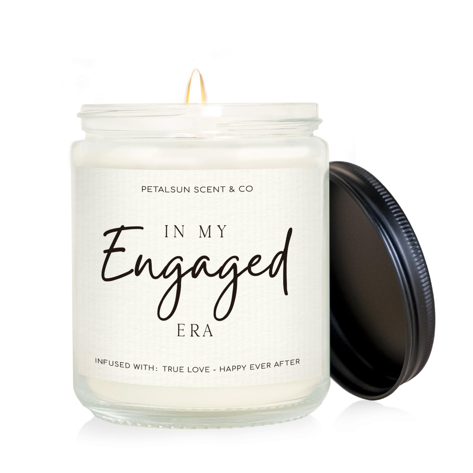 PETALSUN Engagement Gift, Handmade Lavender Engagement Candle, Engagement Gifts for Couples, Women, Bride to Be Gifts, Engaged G