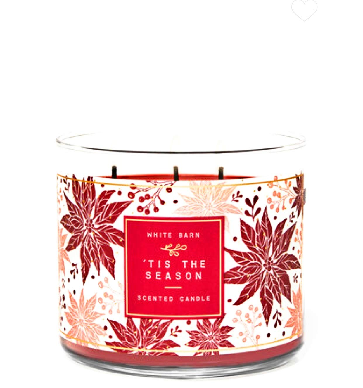 Bath and Body Works White Barn Tis The Season Scented 3 Wick Candle 14.5 Ounce