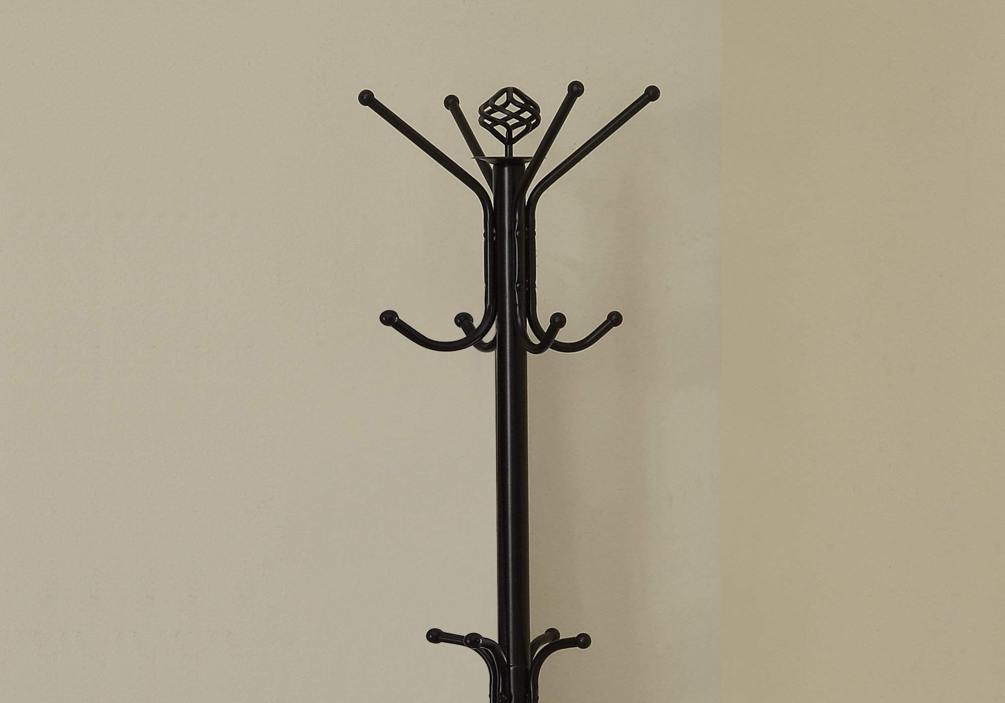 HomeRoots Coat Rack - 70' H/Black Metal