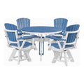 American Furniture Classics Round Set, Dining Height, Blue And White