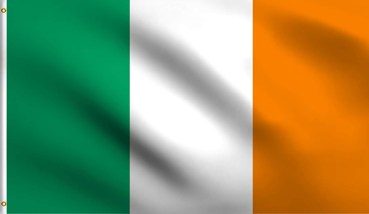 Dmse Ireland Irish Bratach Na H  Ireann Flag 3X5 Ft Foot 100% Polyester 100D Flag Uv Resistant (3' X 5' Ft Foot)