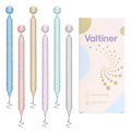 Valtiner 6Pcs Gel Ink Pens, 0.5Mm Fine Point Black Ink, Retractable Ball Shape Design, Quick Dry And Smooth Writing For Journali